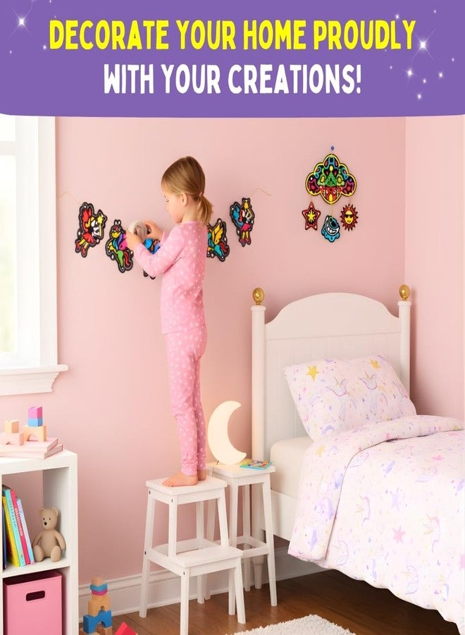 PepPlay Colour-in Velvet Unicorns and Fairies - DIY Art & Craft Kit for Kids | Mess-Free Coloring Activity | Unicorn Gifts for Girls Age 3-10 | Princess Toys |Travel Toy | Birthday & Christmas Gift for Girls - Image 4